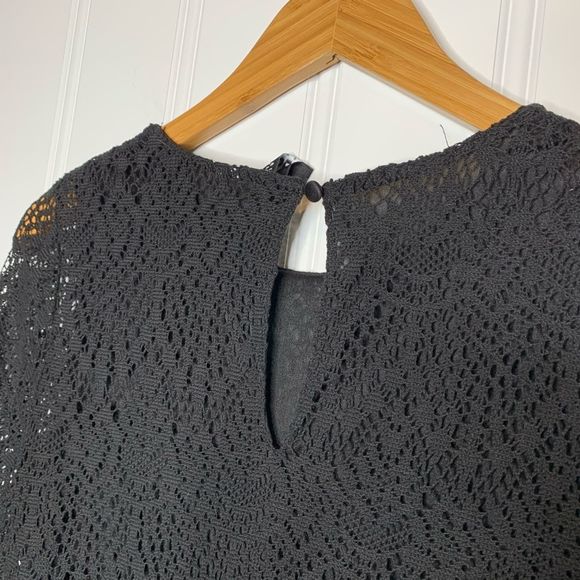 H&M Divided Black Lace Keyhole Mini Dress Size XS - Picture 5 of 7